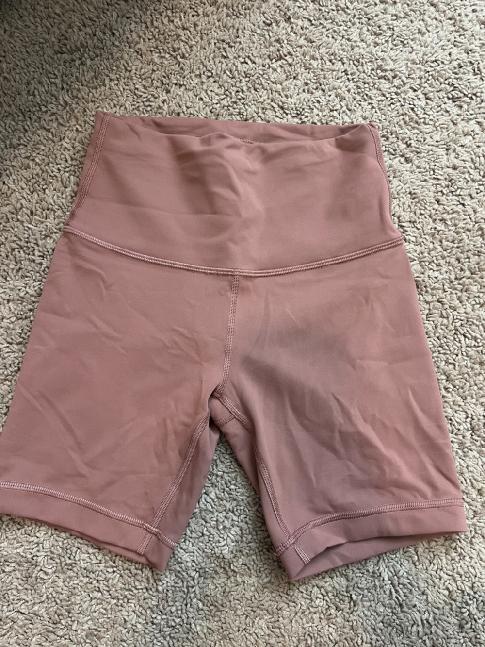 High-Waist Dusty Rose Bike Shorts - Women's Activewear